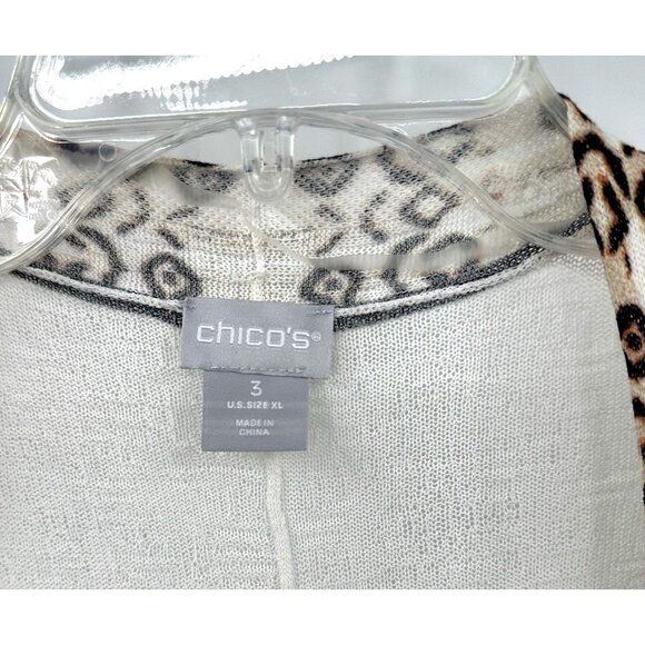 CHICOS shirt jacket tunic duster kimono aztec hippie boho lightweight XS 3 - Picture 7 of 9